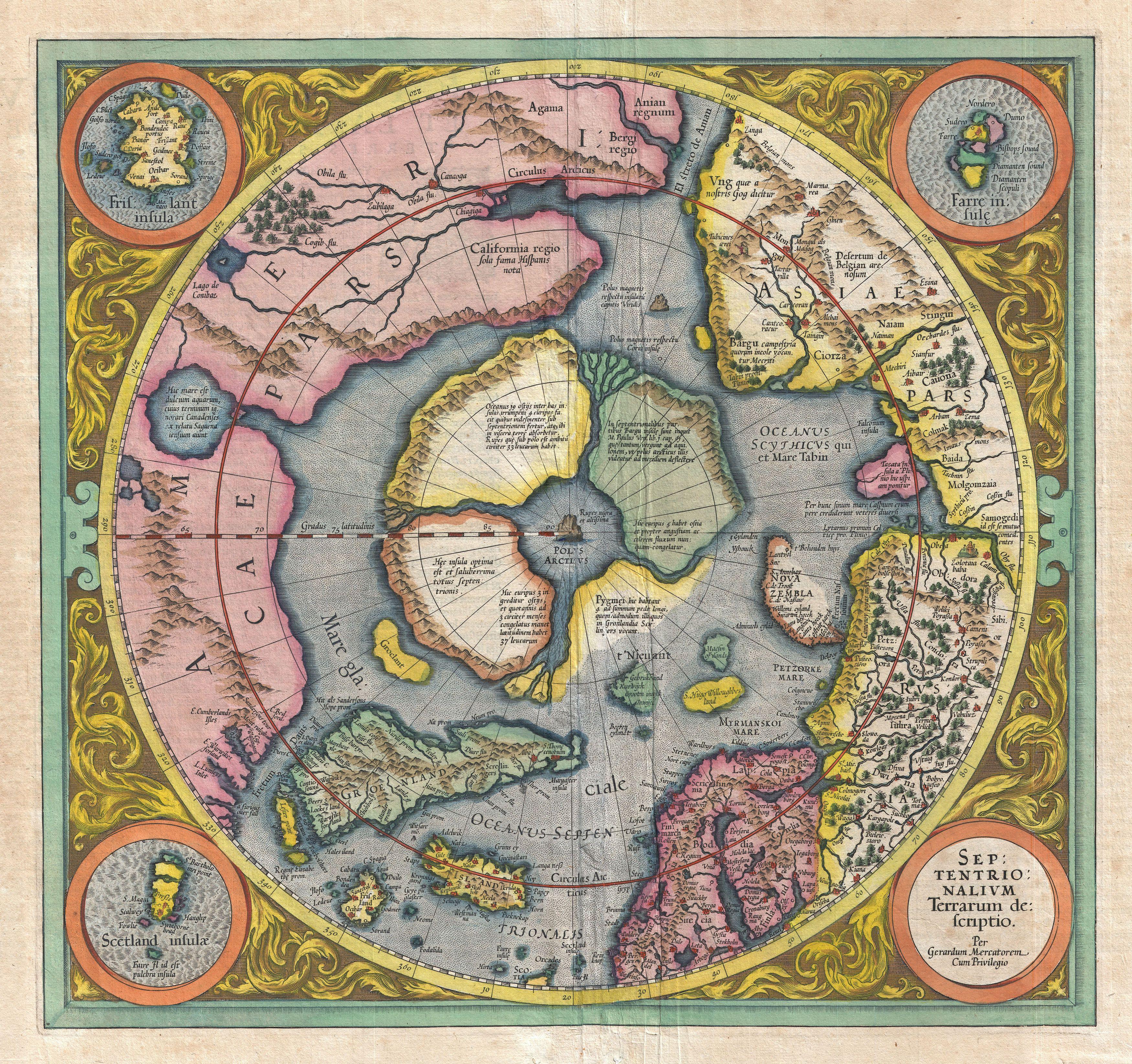 Antique polar map
